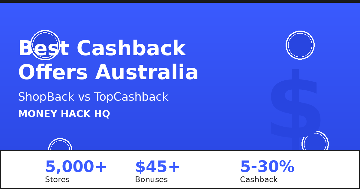 Best Cashback Offers Australia 2026: ShopBack vs TopCashback Comparison