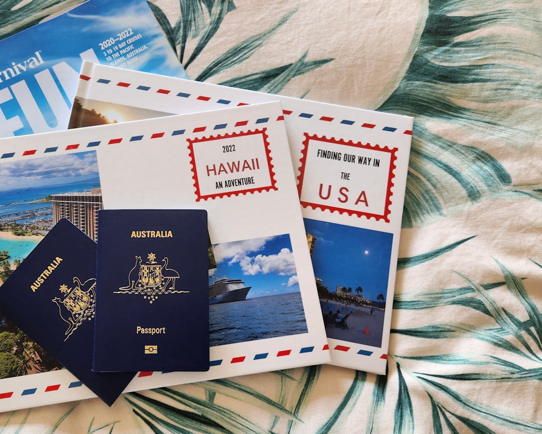 Australian passport and travel documents for an overseas trip
